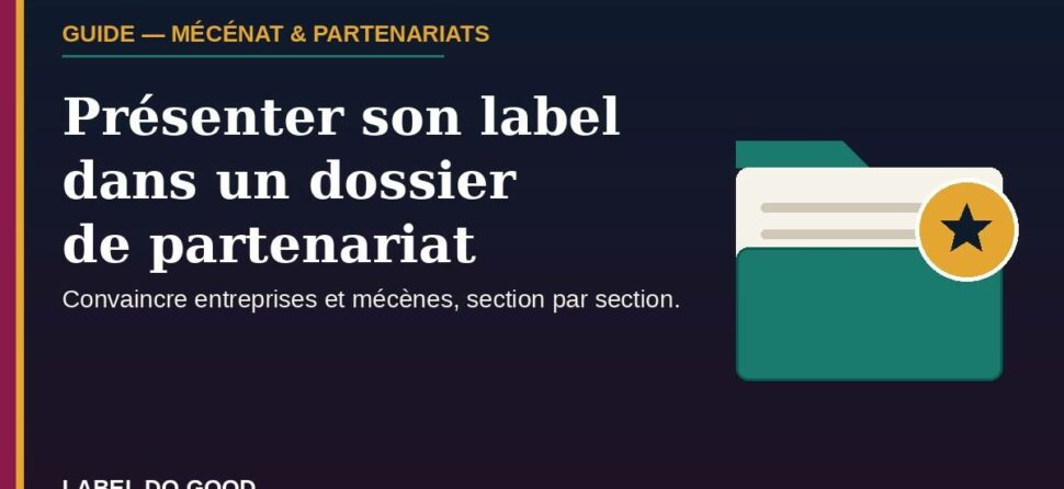Présenter son label dans un dossier de partenariat : le guide